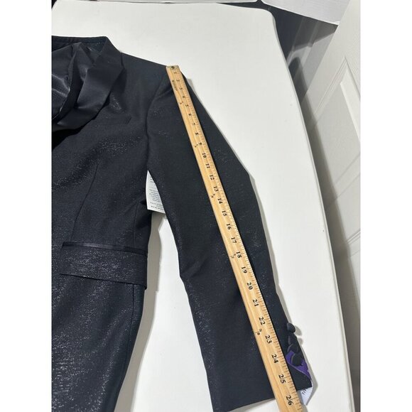 J.Ferrar Suit Blazer Evening Edition Super Slim for men's black shine size 46R - Picture 11 of 11